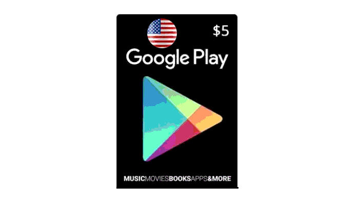 بطاقة جوجل بلاي امريكي 5 دولار